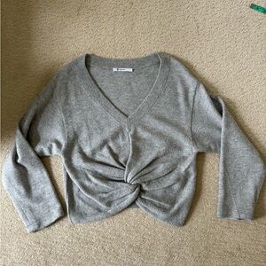 ALEXANDER WANG T Twist Front Wool Cashmere Sweater